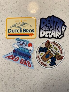 Dutch Bros Sticker Pack - Yellow, Blue, White, Black, Red